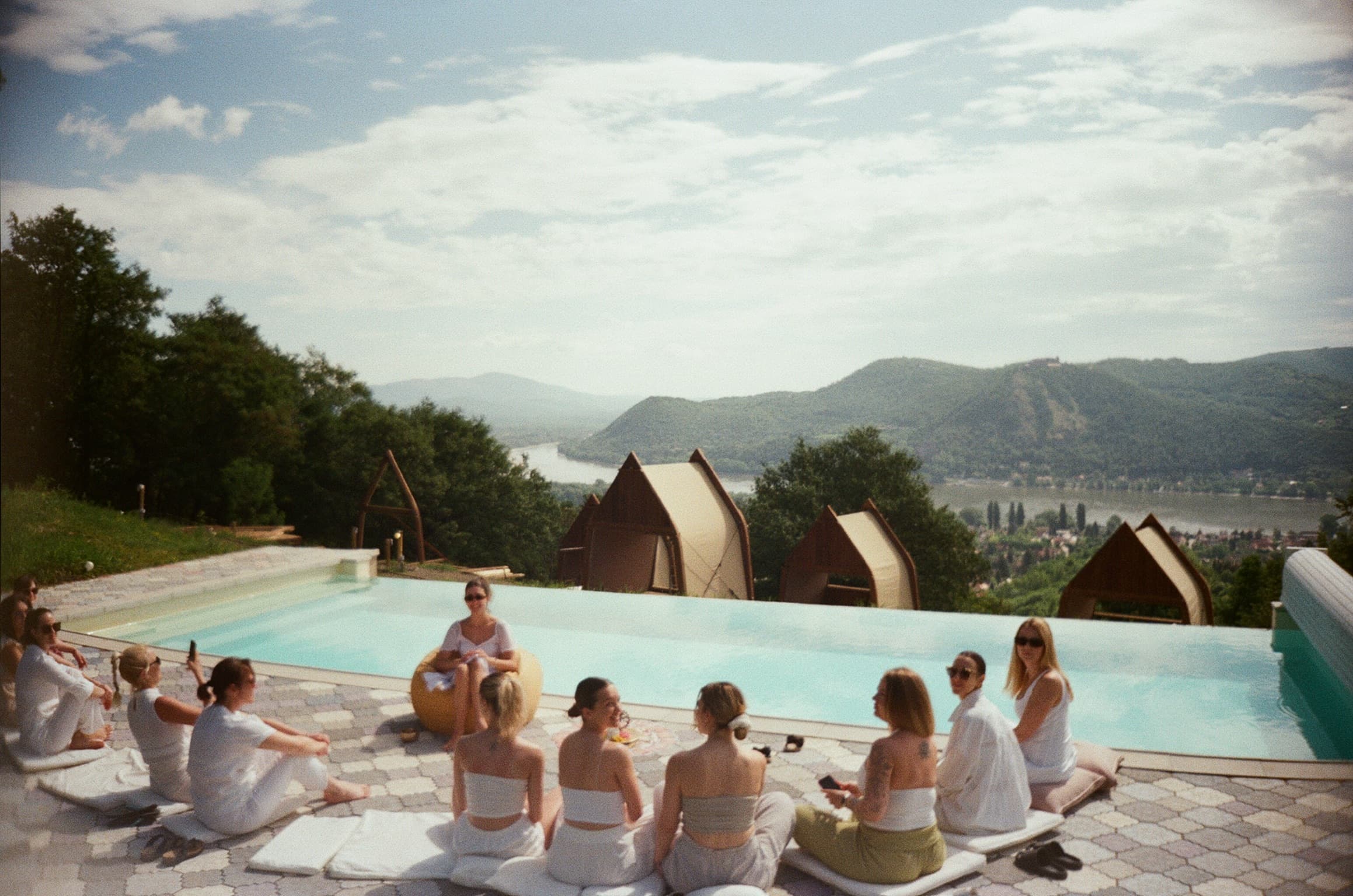 Yoga practice in serene environment